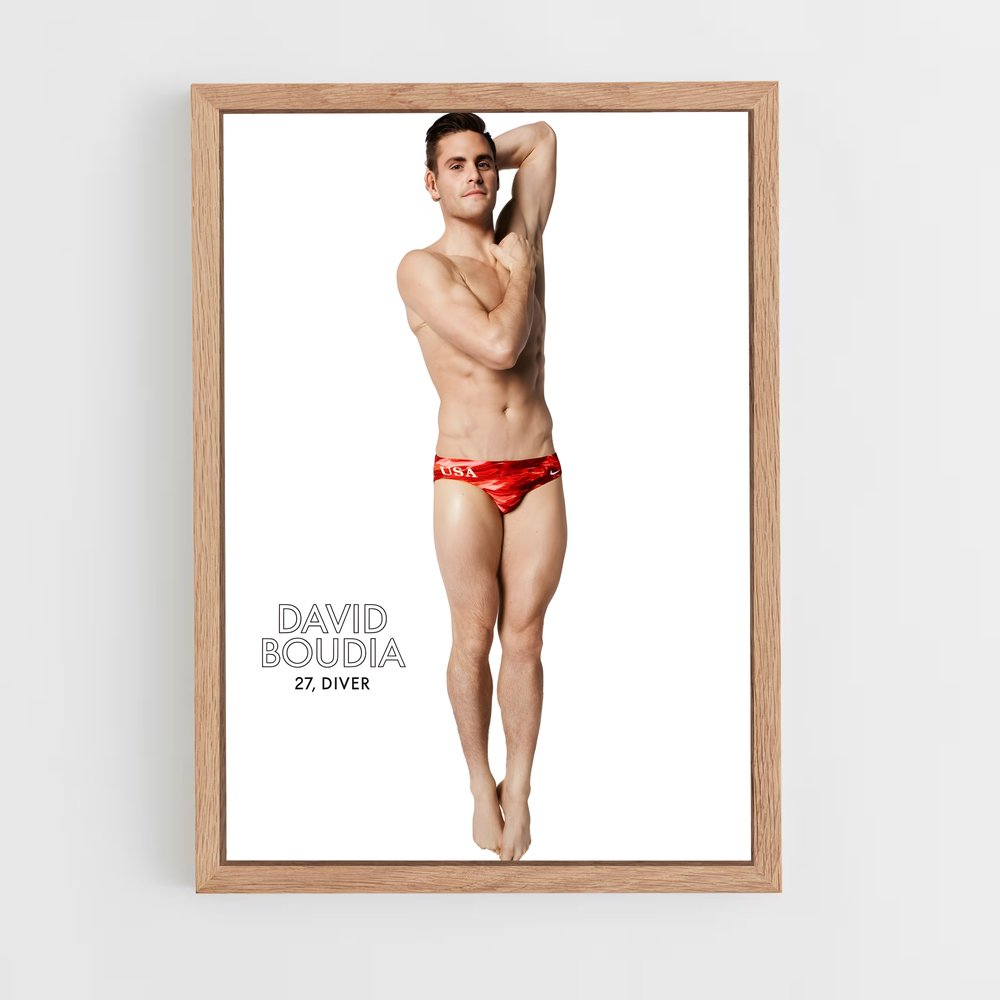 Poster Pose Audacieuse – affiche Plongeon depuis une plateforme (vue 4)